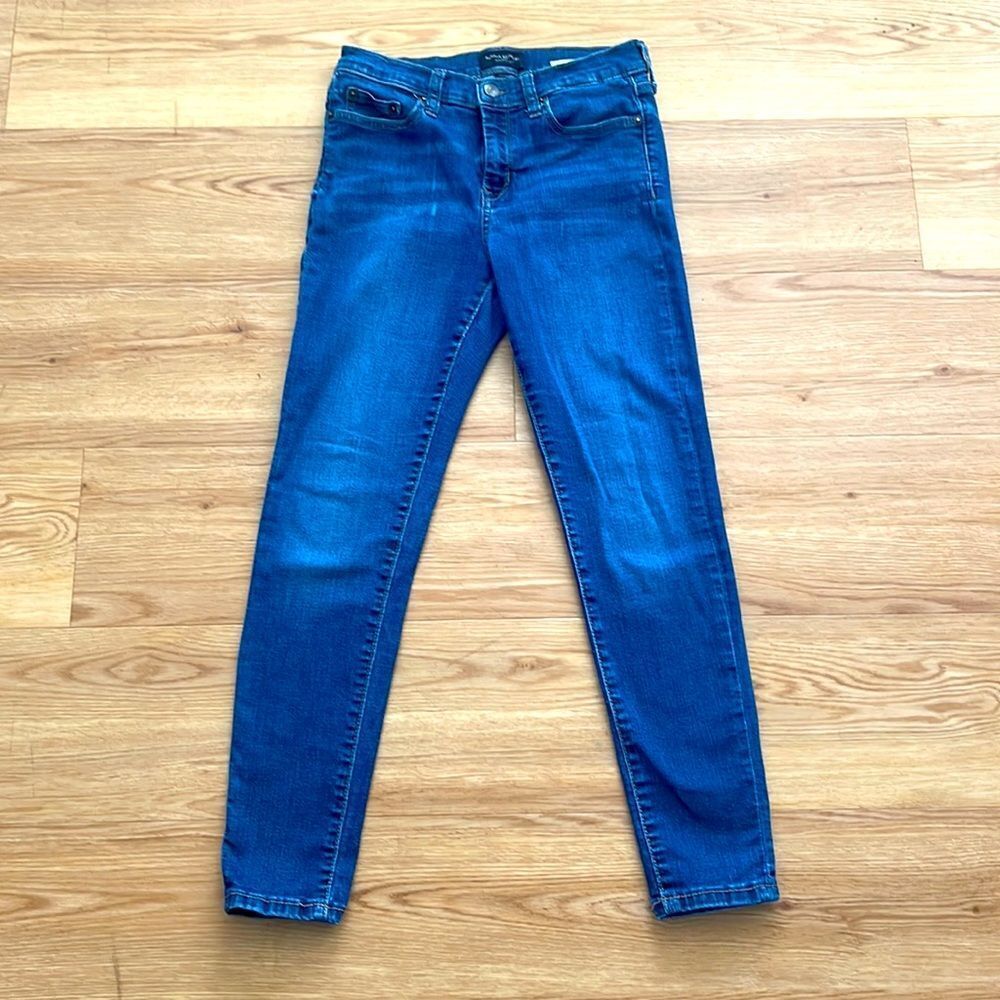 Banana Republic Womens Sculpt Skinny Petite Jeans 2 Blue Classic Everyday Basic